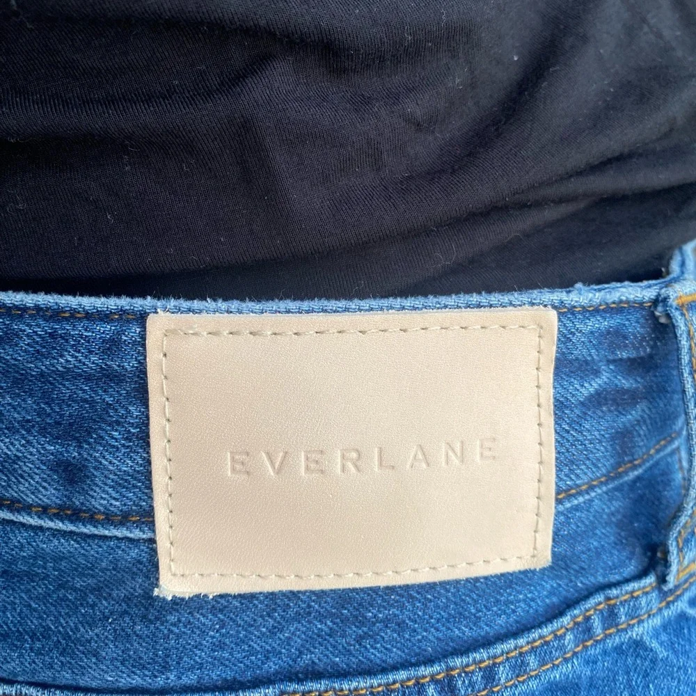 Everlane Cheeky Straight Leg Organic Cotton Classic Blue Denim Jeans 29 EUC
